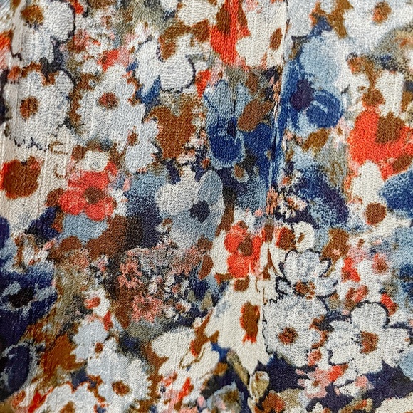 SPEECHLESS Navy Ruffled Sheer Lined Shift Dress | Size Large - Picture 2 of 3